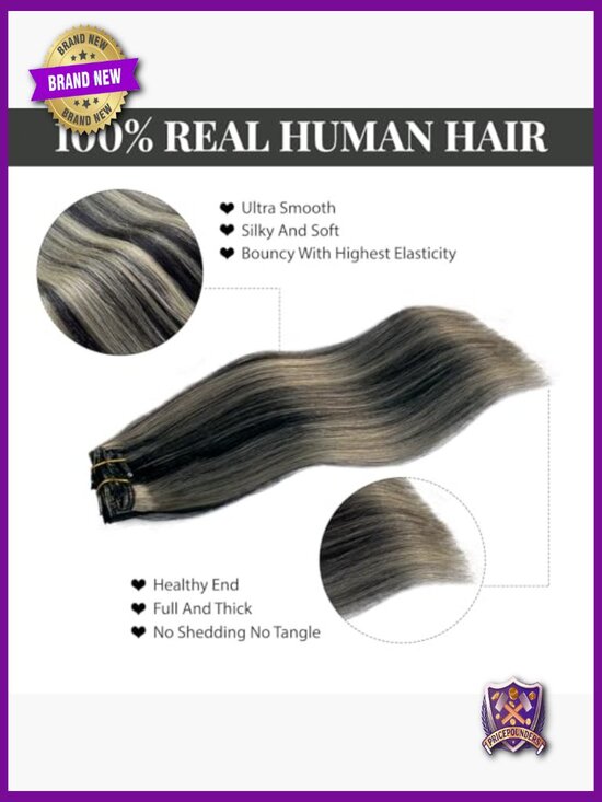 Clip In Hair Extensions 14 Inch 70g 7pcs Double Weft Straight